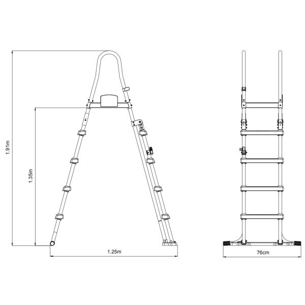 Bestway poolstige 132cm