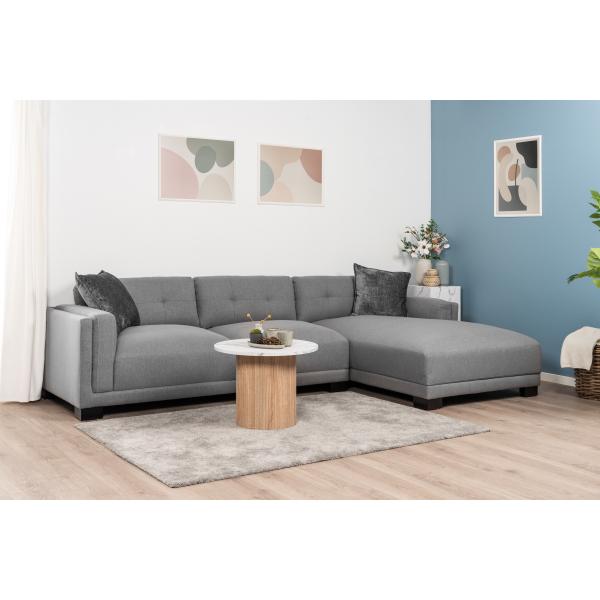 Napoli højrevendt stof grå