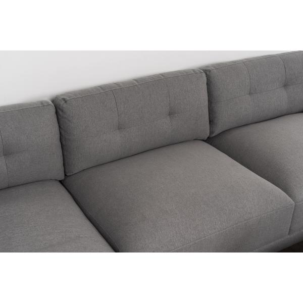 Napoli venstrevendt stof grå