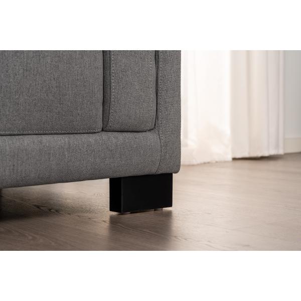 Napoli venstrevendt stof grå