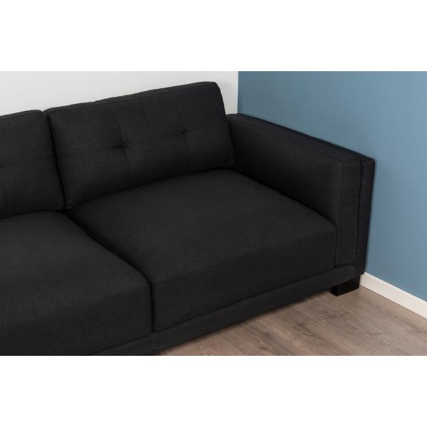 Napoli højrevendt stof sort