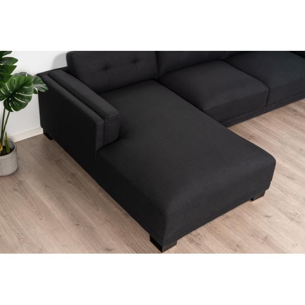 Napoli højrevendt stof sort