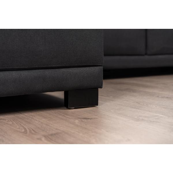 Napoli højrevendt stof sort