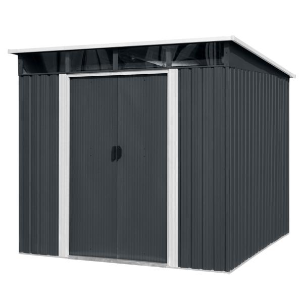 Redskabsskur stål antracit 6.6m2 279x238x202cm