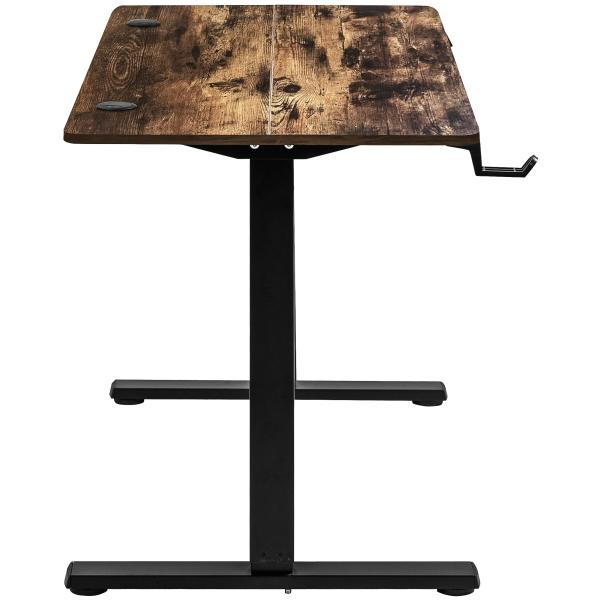 Hæve sænkebord mørkebrun 120x60cm