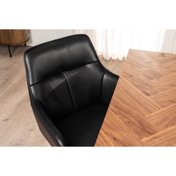 Louise med drejefunktion kunstlæder sort