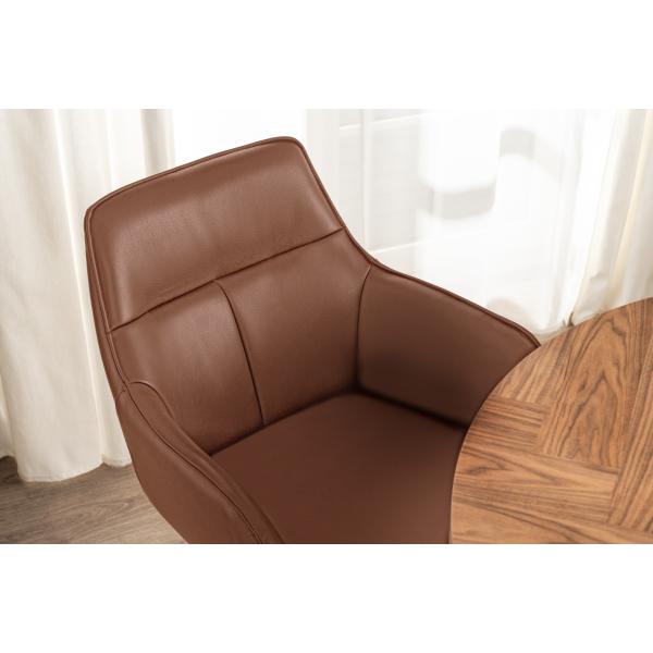 Louise med drejefunktion kunstlæder cognac