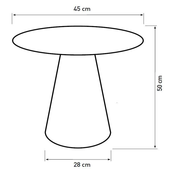Tango sofabord beige travertin ø45x50cm