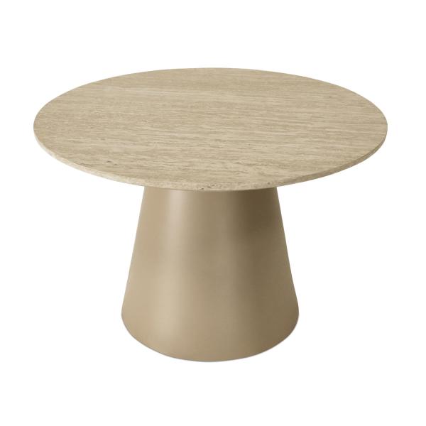 Tango sofabord beige travertin ø60x40cm