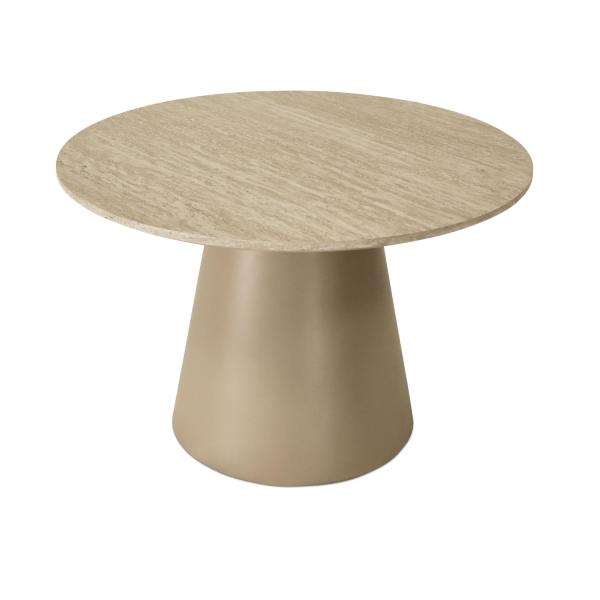 Tango sofabord beige travertin ø60x40cm