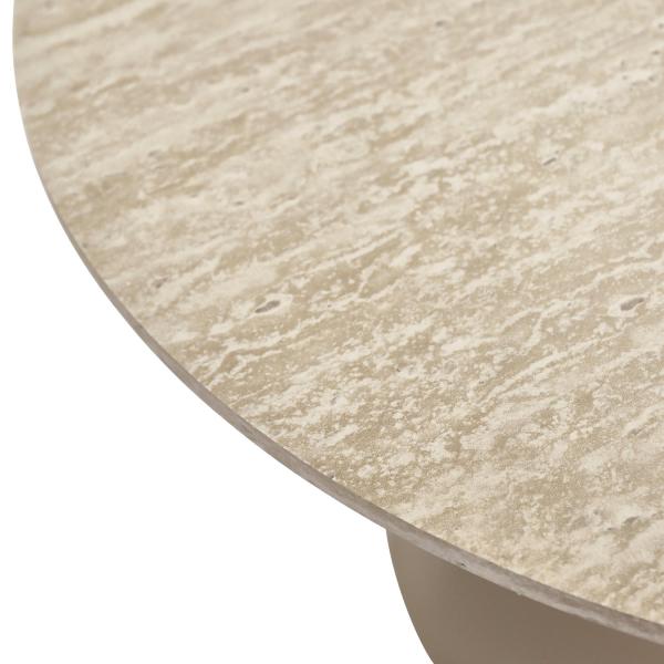 Tango sofabord beige travertin ø60x40cm