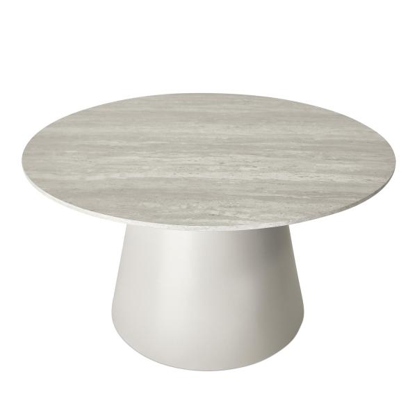 Tango sofabord grå travertin ø80x45cm