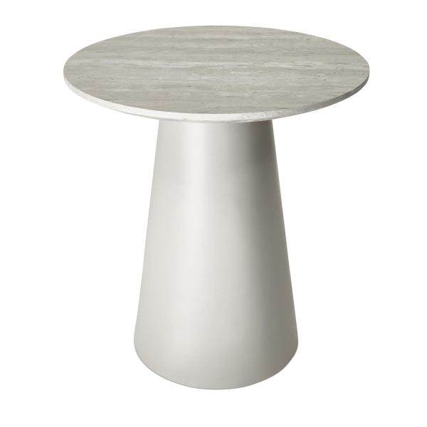 Tango sofabord grå travertin ø45x50cm