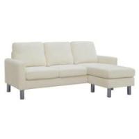 Atlanta højre/venstrevendt plys beige