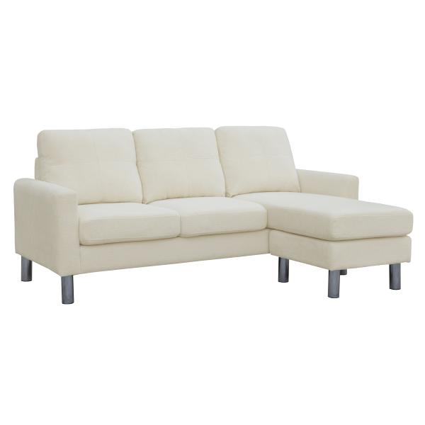 Atlanta højre/venstrevendt plys beige