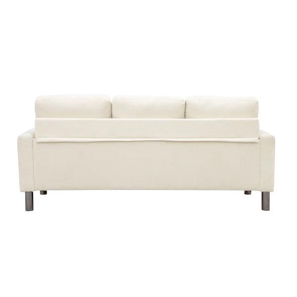 Atlanta højre/venstrevendt plys beige