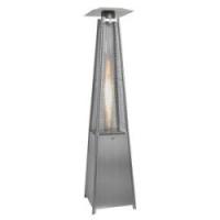 Terrassevarmer med flamme 227cm rustfrit stål