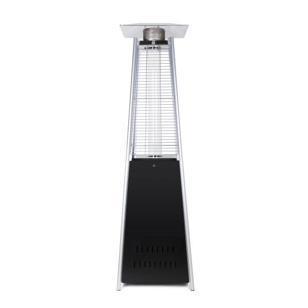 Terrassevarmer med flamme 180cm sort