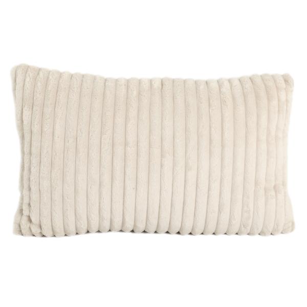 Pude imiteret pels beige 60x40cm