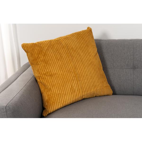 Pude fløjl gul 50x50cm