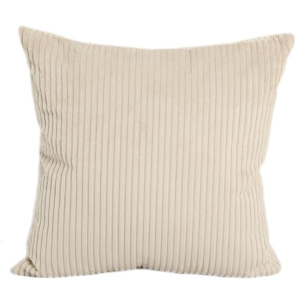Pude fløjl beige 50x50cm