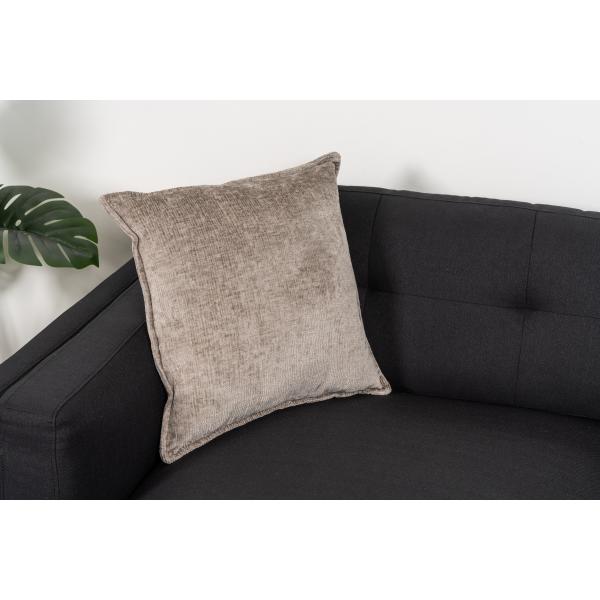 Pude velour gråbrun 50x50cm