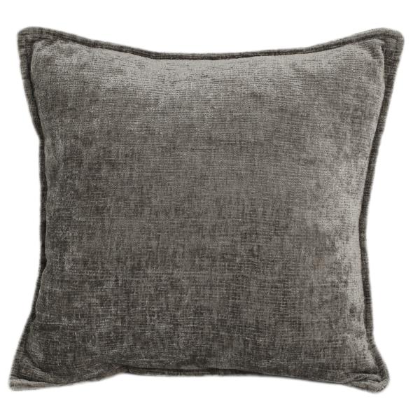 Pude velour grå 50x50cm