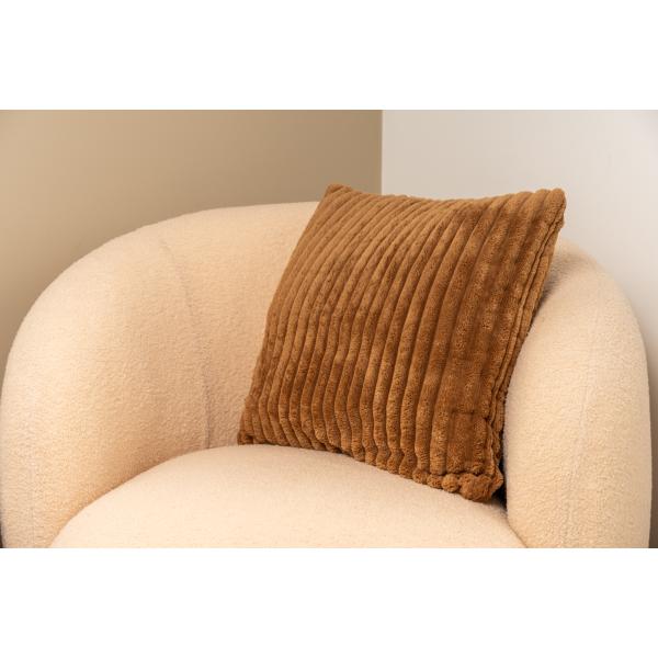 Pude imiteret pels brun 50x50cm