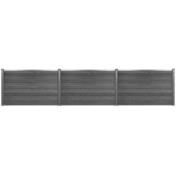 Komposithegnsæt 400x104cm antracitgrå