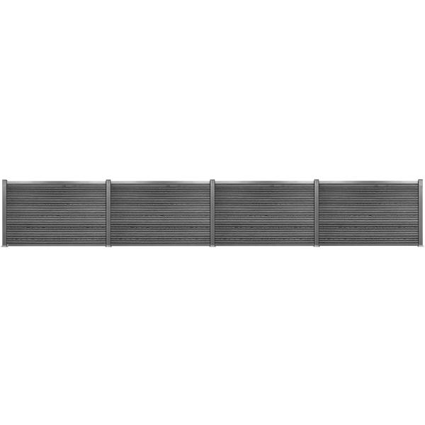 Komposithegnsæt 531x104cm antracitgrå
