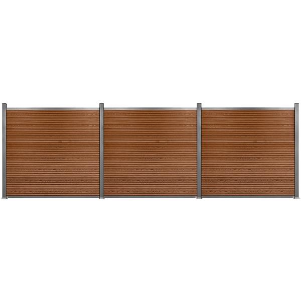 Komposithegnsæt 526x164cm brun