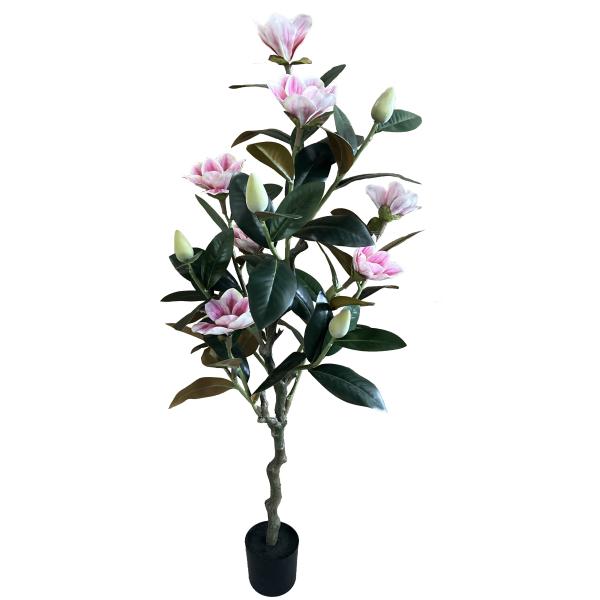 Kunstig magnolia-blomstertræ 120 cm