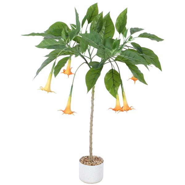 Kunstig Daturatræ orange 100 cm