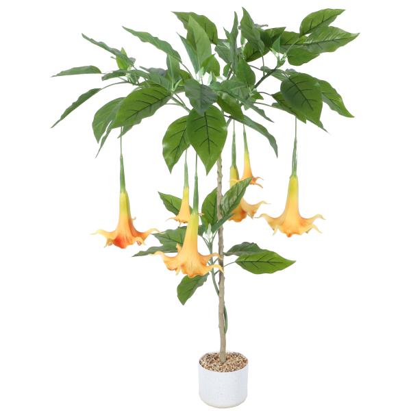 Kunstig Daturatræ orange 120 cm