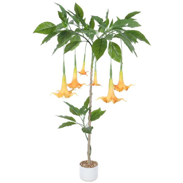 Kunstig Daturatræ orange 140 cm