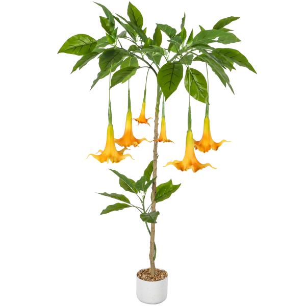 Kunstig Daturatræ orange 160 cm