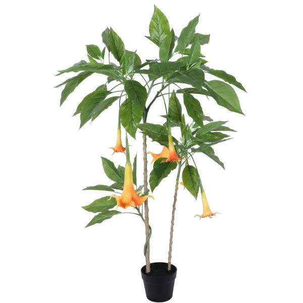Kunstig Daturatræ orange 120 cm