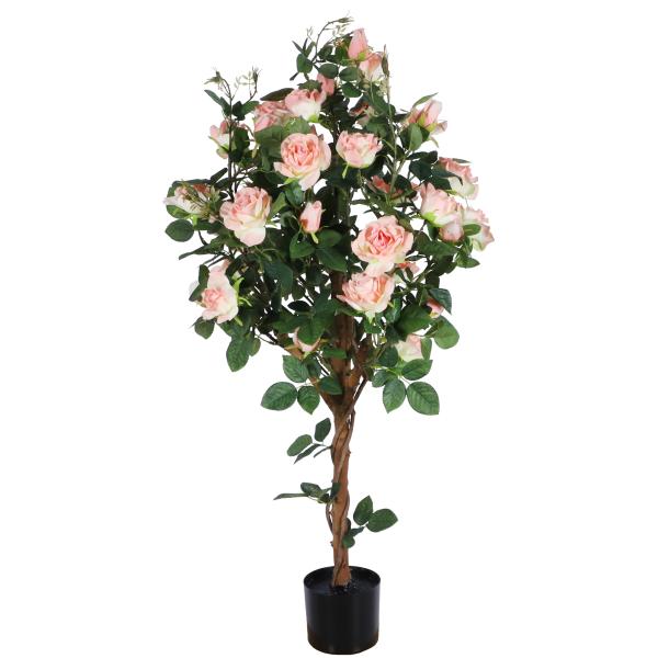 Kunstig Rosetræ lyserød 120 cm