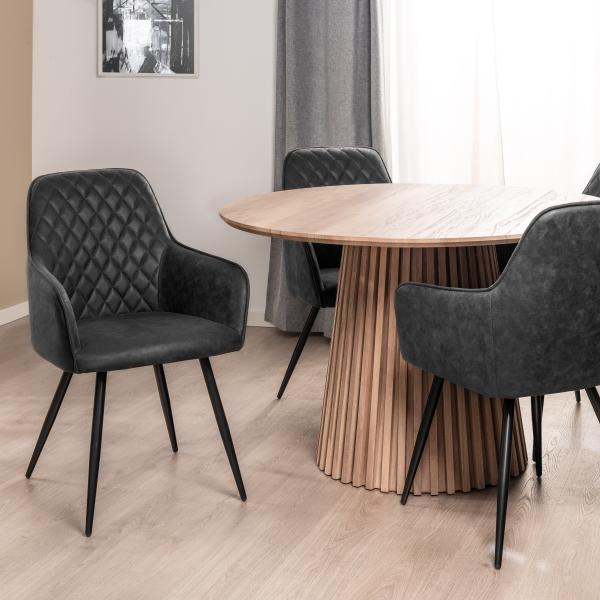 Jesi natur/Hanne suede sort