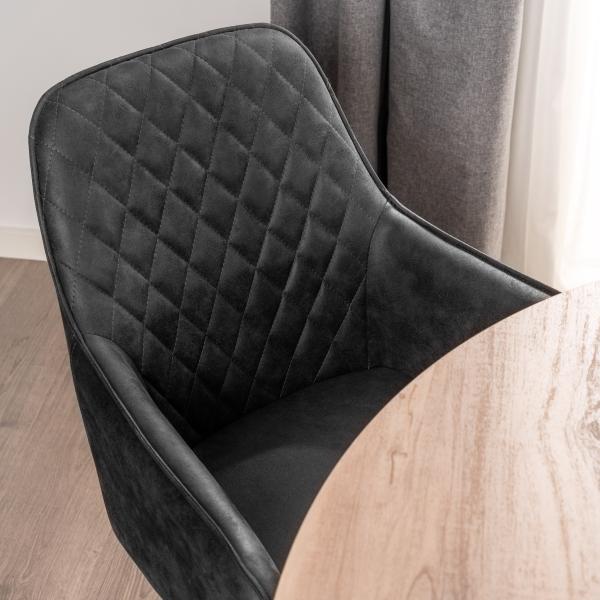 Jesi natur/Hanne suede sort