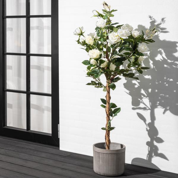 Kunstig Rosetræ hvid 120 cm