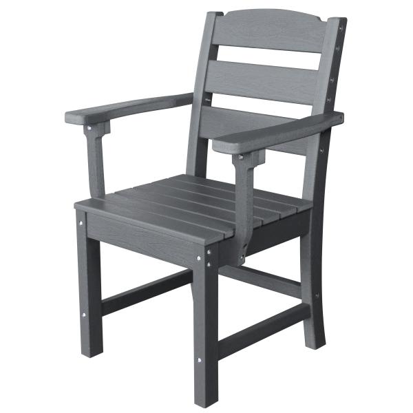 Komposit stol med armlæn mørkegrå