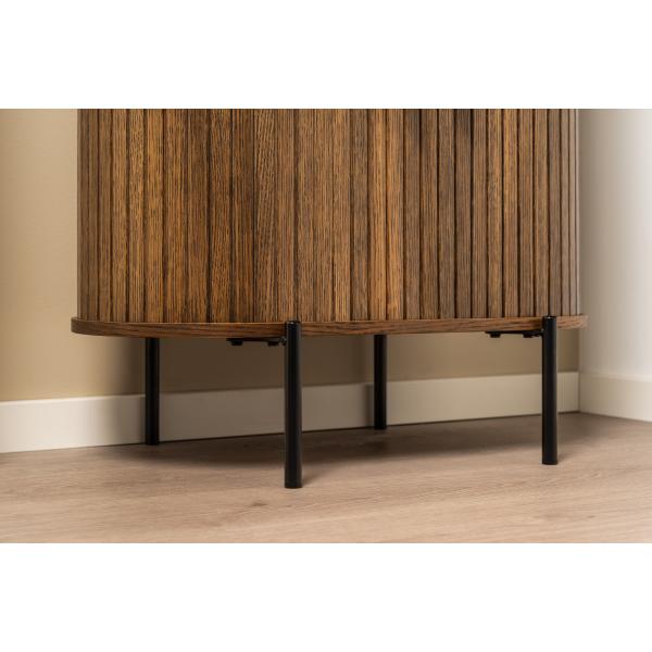 Palma jalousiskab eg smoked/sort