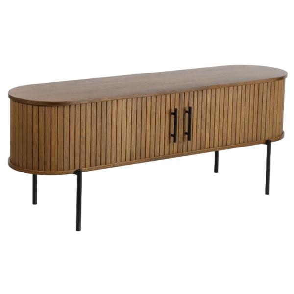 Palma jalousiskab 138x40x53,5cm eg smoked/sort
