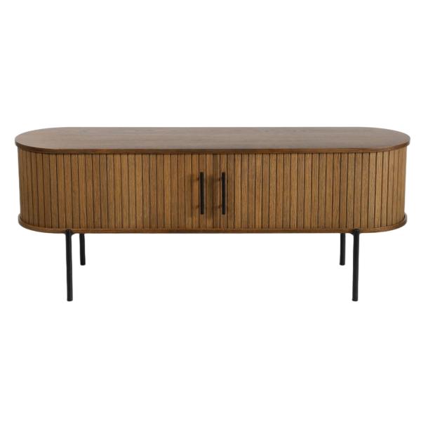 Palma jalousiskab 138x40x53,5cm eg smoked/sort