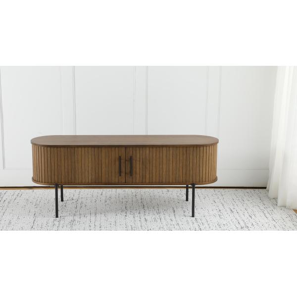 Palma jalousiskab 138x40x53,5cm eg smoked/sort