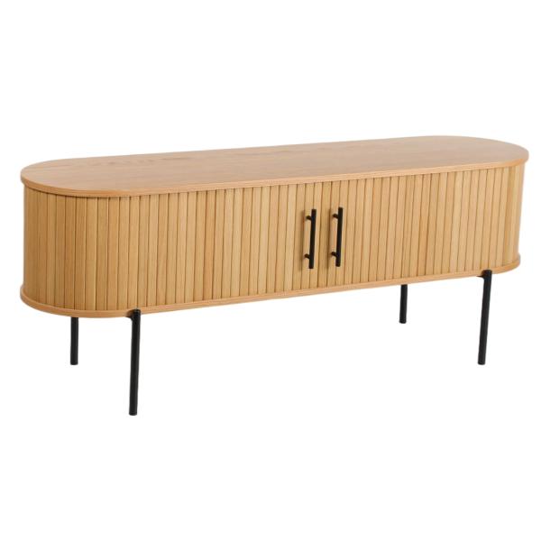 Palma jalousiskab 138x40x53,5cm eg natur/sort