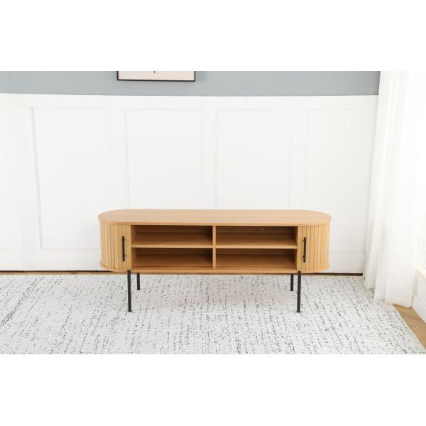 Palma jalousiskab 138x40x53,5cm eg natur/sort