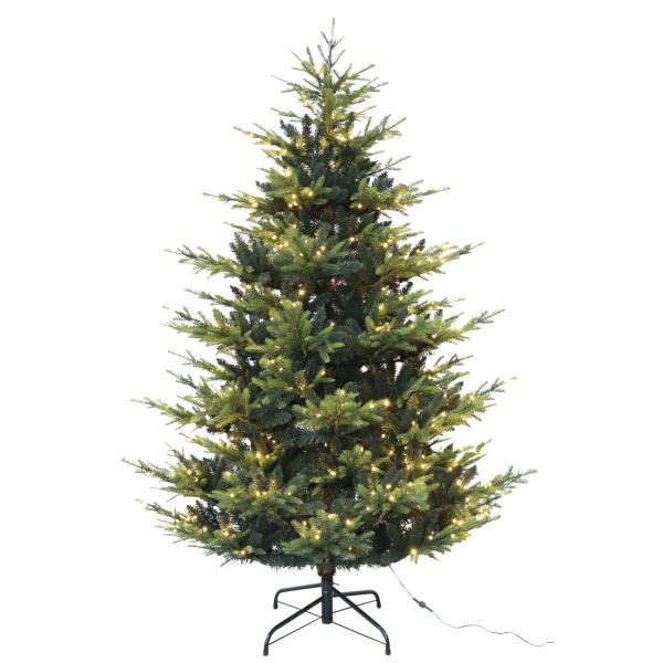 Klassisk juletræ med lys 300cm