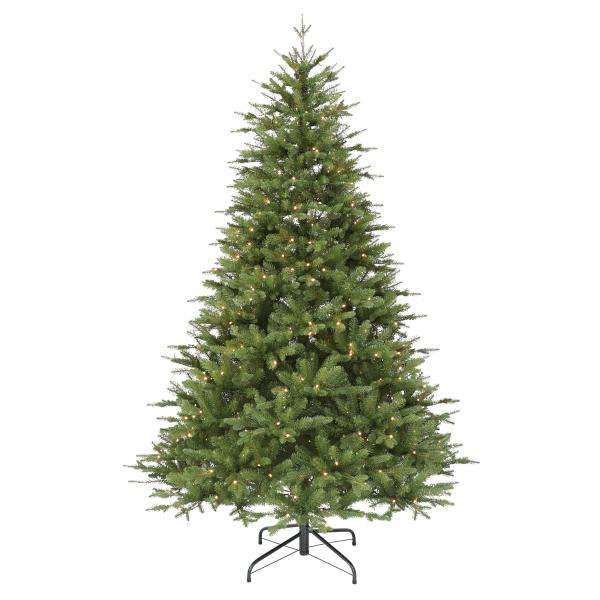 Nordisk juletræ med lys 210cm